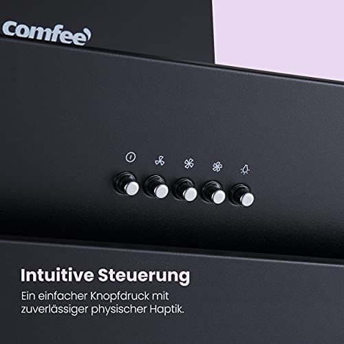 Dunstabzugshaube Comfee CHK 3.6B kopffrei 60 cm schwarz