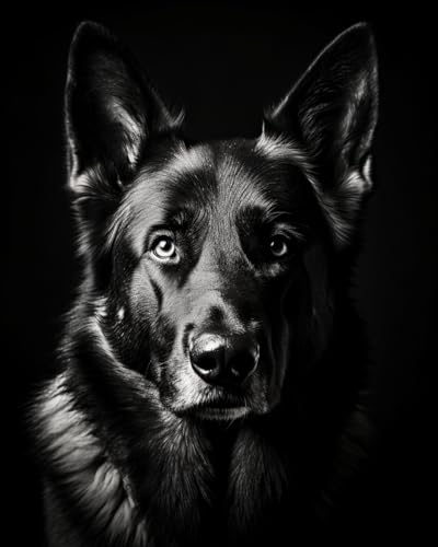 Cross-Stitch Stamped Kits, Selfless German Shepherd Dog, Cross Kits for Adults, Easy Counted Cross Kits for Beginners,16x20inch