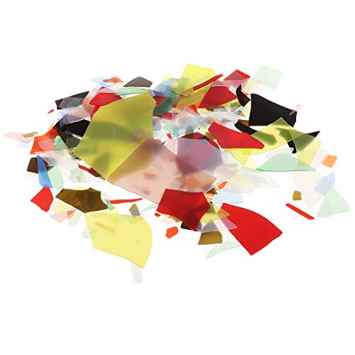 Bombki56g Fusing Glass Coe90 Fusing Glass, Confetti Glass for Microwave Kiln Glass Kits Fusing Supplies DIY Jewelry Making Accessories Glass Fusing Tools (Colorful)