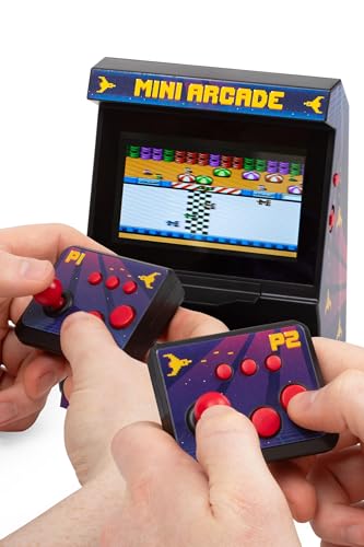 Mini-Arcade-Maschine, Plug-and-Play-TV-Spiele, 2 Spieler, 300 integrierte Spiele, 8-Bit-Retro-Arcade-Spiele, 4,3-Zoll-Vollfarbbildschirm, kabellose Joysticks, Geschenk für Männer – ThumbsUp!