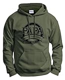 for Dad and Grandpa Grandpa Gift Papa Hall of Fame Member Hoodie Sweatshirt 3XL MlGrn Military Green