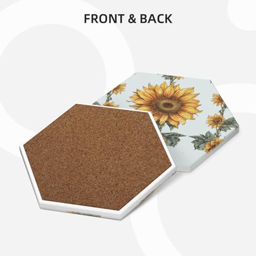 Dessous de verre en céramique peints à la main avec support pour table chic