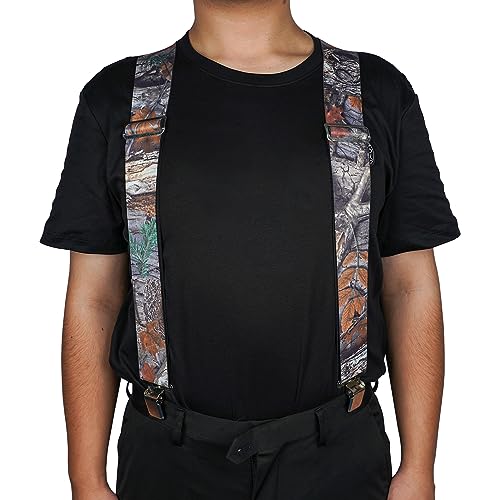 Melotough Camouflage Suspenders For Men Big And Tall Work Suspenders W/Heavy Duty Strong Clip For Hunting thumb #1