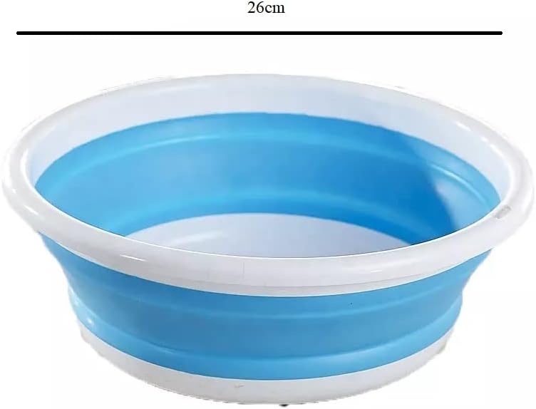 5L Folding Washing Up Bowl, Washbasin, Collapsible Bowl Camping, Round