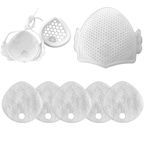Reusable HEPA Filter Face Mask | Injection Molded Plastic and Silicone | Tight Sealing Filtering Mask with Valve Hole Filters