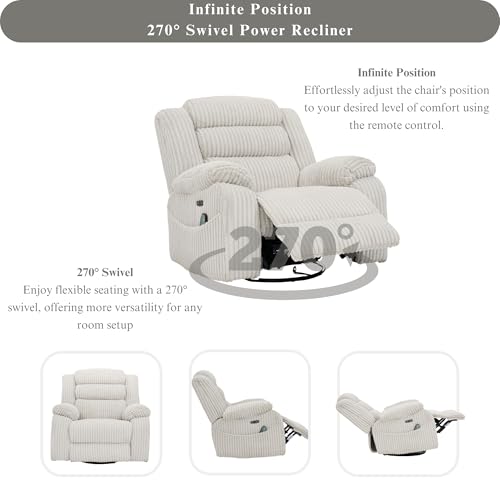 Sillón reclinable tapizado en terciopelo Blanco grisáceo miniatura 3