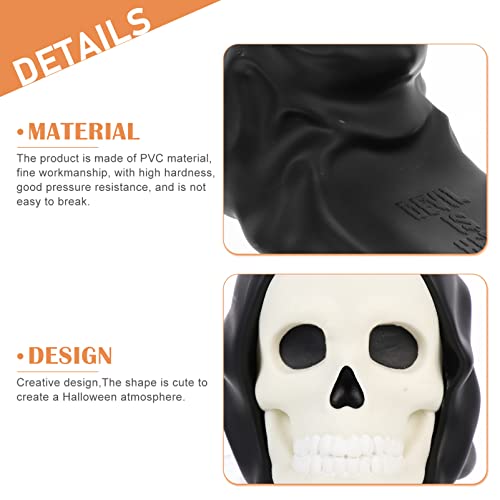 HOMSFOU Halloween Door Stopper Cute Door Wedge Non- Slip Stopper Security Wedge Decorative Stop for Home and Office (Skull) - Image 2