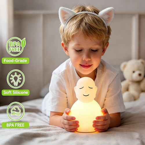 Lámpara de noche de silicona para niños con control remoto miniatura 2