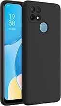 Back Cover for Oppo A15 / A15s | Camera Bump Protection & Inner Velvet Fabric Lining | Ultra Slim Matte Soft Rubberised Silicone Case Cover (Black)