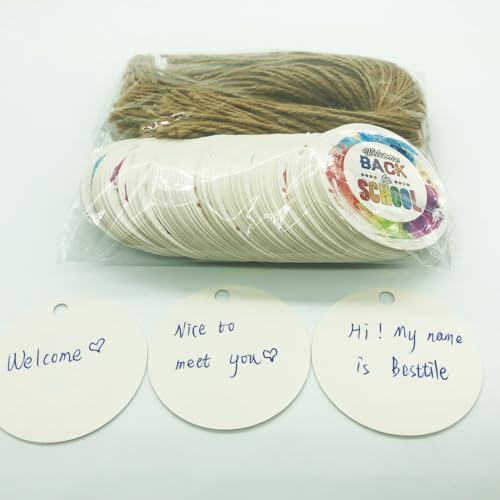 Etiquetas de presente Welcome Back to School, etiqueta de presente do primeiro dia de escola de 5 cm