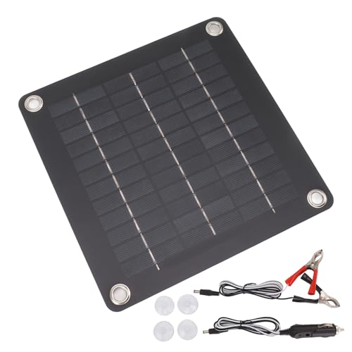 Kit de carga solar de mantenimiento: mantenedor de batería impermeable, cargador eficiente, estructura de larga duración | Panel solar confiable para vehículos para barcos, caravanas, motocicletas, ca