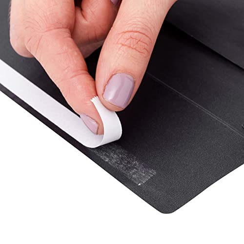 Pipilo Press 50 Pack #10 Business Envelopes for Invitations, Black Metallic with Square Flap (4 1/8 x 9 1/2 In) - Thumbnail 3