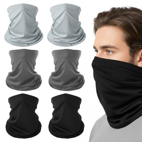 Opiniones de Bandanas que Puedes Comprar On-line. 45 LANRUTU 6pzs Bandanas Hombre y Mujer, Bufandas Mascarilla Facial con Protección UV y Polvo, Multifuncional, Elástico y Transpirable para Ciclismo, Motocicleta, Running y Pesca,...