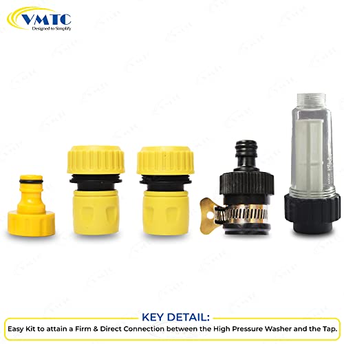 Image of VMTC Water Filter Kit 3 /4 inch for High-Pressure Car Washers: Compatible with Karchre K1-K7, Bosch AQT & Aquatak, Black & Decker, Hubertt, and More
