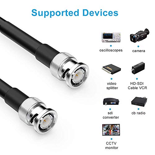 MOOKEERF 25FT SDI Cable, HD-SDI BNC Male to BNC Male 75 Ohm RG6 Video Coaxial Cable - Image 4