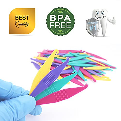 20 Pack Braces Rubber Band Tool Dental Elastic Rubber Bands Placers For Braces Disposable Plastic Orthodontic Elastic Placers #TOP3