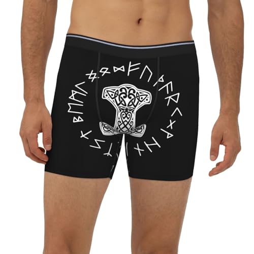 Purple Leopard Print Men's Extended Length Boxer Briefs Breathable Soft Underwear for men2