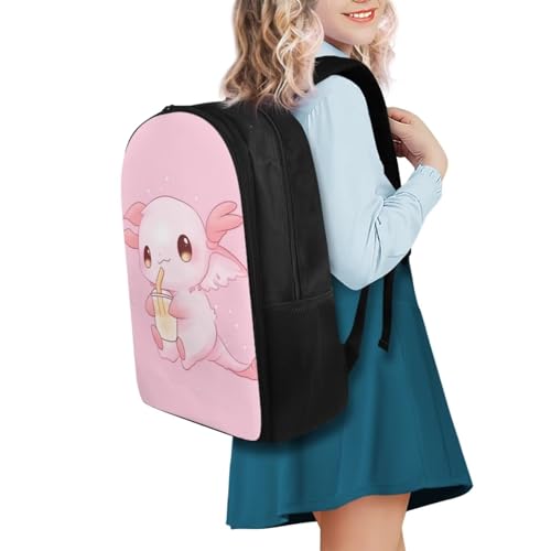 Cartoon Axolotl Kids' Backpacks & Lunch Boxes School Bag Big Capacity with Pencil Bag Kids Backpack Laptop Backpack Comfortable Backpacks for High School Students2