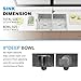 Kitchen Sink, 50/50 Double Bowl 33x19x8 Inch Undermount Stainless Steel Drop In Large Kitchen Sink Combo-Stainless Grid, Silicon Mat, Installation Clips For Modern SS Stylish Kitchen&Bar