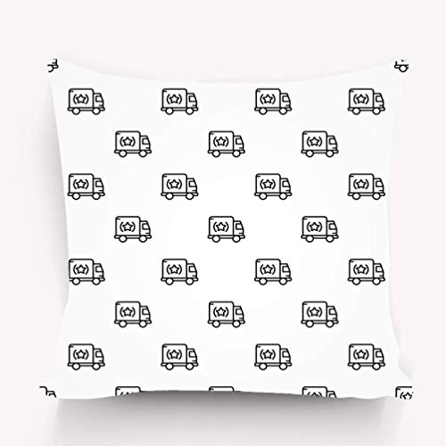 hgdfhfgd Pillow case brand truck pattern seamless brand truck pattern seamless repeat any 18 * 18 inch