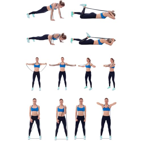 SIUKE banda de resistência de látex Conjunto de faixas de resistência de látex, faixa de treino, fai