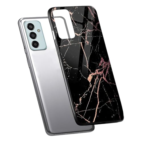 Image of COLORflow Back Cover Compatible with Samsung Galaxy F13 / M13 4G | Black Marble Golden | Shockproof TPU Bumper Cover with Camera Protection Back Cover
