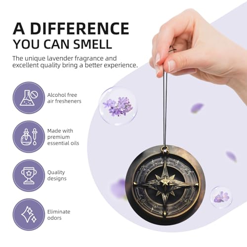 Magical Design Norse Runes Compass hojas perfumadas para auto miniatura 5