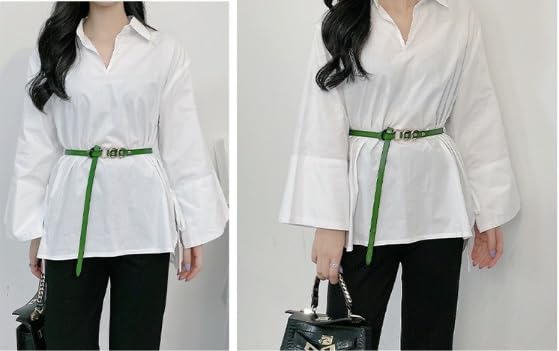 Leather Extended Thin Belts Decorative Knots Versatile Waistbands2