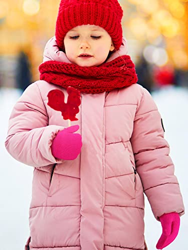 Image of Boao 5 Pairs Toddler Mittens Magic Stretch Black Kids Winter Knitted Gloves Multicolor Newborn Warm Gloves for Boys and Girls