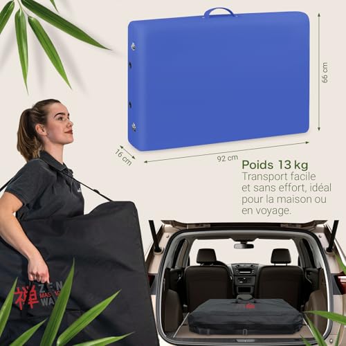 Table de Massage Pliante professionelle (Bleu) – Image 4