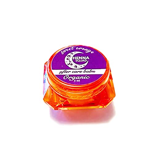 Henna After Care Balm, Protects your tattoo stain color to last longer (Sweet Orange)