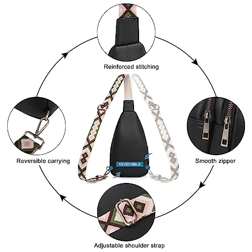 Image of CLUCI Crossbody Bags for Women Men,Leather Sling Bag Cross Body Backpack for Woman Gifts for Women Birthday Unique