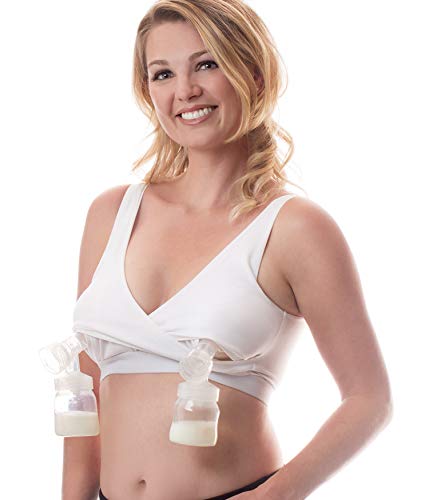 Rumina's Hands Free Classic Pump&Nurse Adjustable Nursing Bra for Pumping. Ideal for All Breasts Pumps.