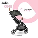 LIONELO Julie One Buggy Kinderwagen bis 22 kg, verstellbare Rückenlehne und Fußstütze, Moskitonetz, Beinwärmer, Getränkehalter und Transporttasche, zusammenklappbar
