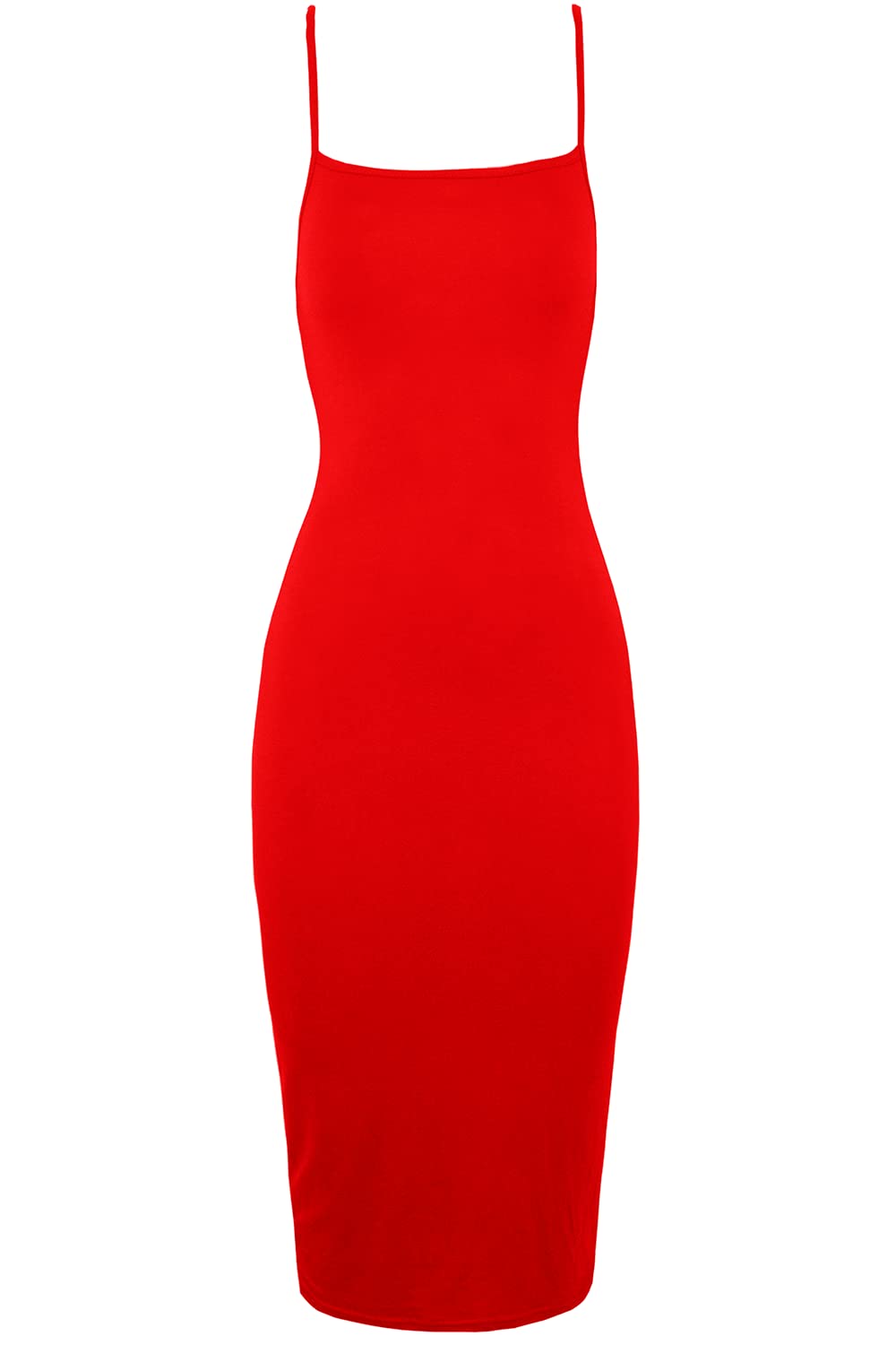 Fashion StarWomens Strappy Cami Sleeveless Bandage Strappy Bodycon Stretchy Midi Dress