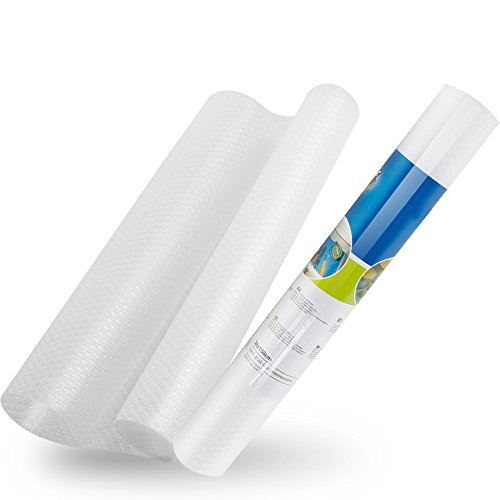 Risingmed, tappetino trasparente Eva, multiuso, antiscivolo e non adesivo, per rivestire credenza, armadietto, mensola, cassetto; ideale da usare a casa e in ufficio, in auto, roulotte,