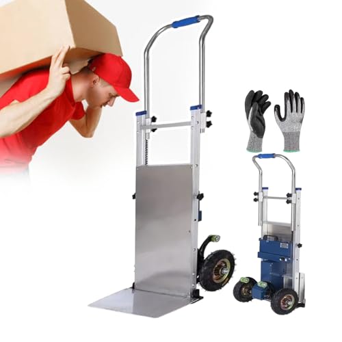 Elektrischer Treppensteiger, faltbarer Aluminium-Legierungslader zum Bewegen schwerer Möbel, dreilagiges Design mit Handschuhen im Lieferumfang enthalten