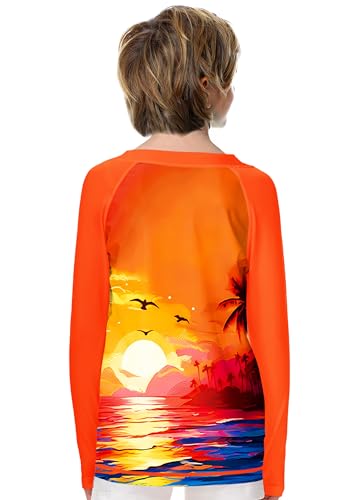 Image of Remimi Unisex Kids Rash Guard Long Sleeve SPF 50+ Tie Dye Sun Shirt 3-12 Years