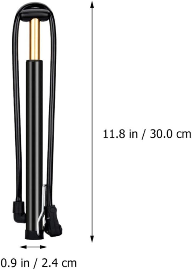 Toddmomy 90psi High Pressure Portable Bike Pump Lightweight Aluminum Alloy Frame-Mounted Tire Pump for Mountain Bikes and Sports Balls with Mounting Kit
