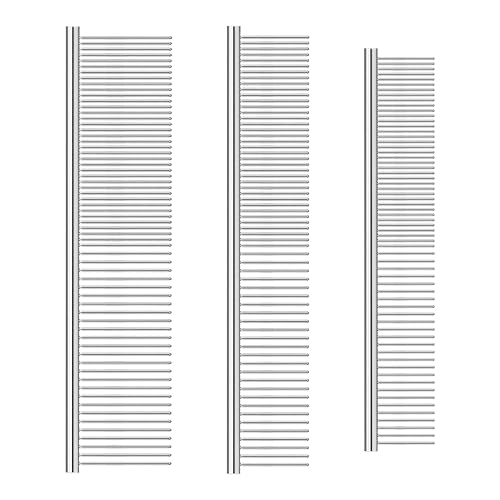 Jigfew 3 Pack Metal Comb For Dogs Cat Grooming Comb Dog Combs Doodle Comb Shedding Comb For Professional Grooming Tool For Long And Short Haired Dog Cat And Other Pets. (Large Medium Small) Metallic