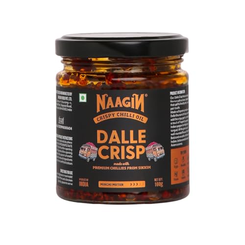 Image of Naagin Dalle Crisp Chilli Oil (160g) | Spicy | All-purpose Crunchy, Sichuan Pepper | No Added Preservatives | Dip, Cook, Marinate, Stir-fry | Enjoy with Momos, Rice, Pizza & Noodles