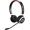Jabra Evolve 65 UC Stereo Wireless Bluetooth Headset / Music Headphones Includes Link 360 (U.S. Retail Packaging)