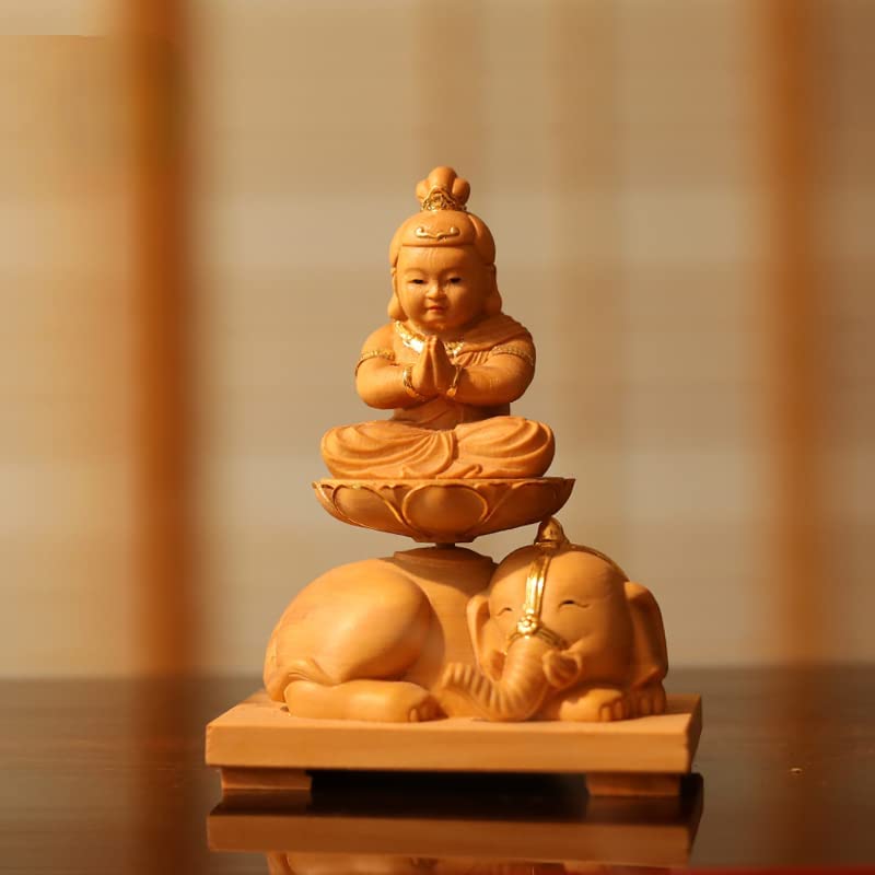 八尊仏 普賢菩薩（ふげんぼさつ）】檜 木彫り 置物 ¥41,250 八尊仏 普