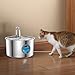 Vestamore Automatic Pet Water Fountain 3.2 L / 108 Oz Stainless Steel, Circulating Dispenser for Dogs and Cats, 21.1 X 8.0 X 12 Cm