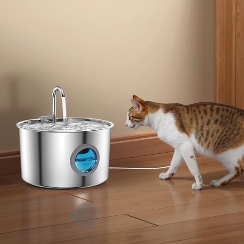 Fuente de agua para mascotas de 3.2 L inoxidable miniatura 3
