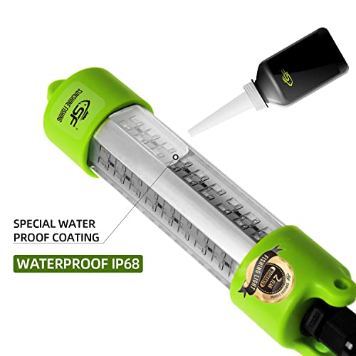 Sf Dc 12V 18W 72 Led Bait Submersible Dock Fishing Light Attractants Underwater Crappie Lure Green Waterproof Night Finder With 2 In 1 Clamp # 4 Sides #TOP3