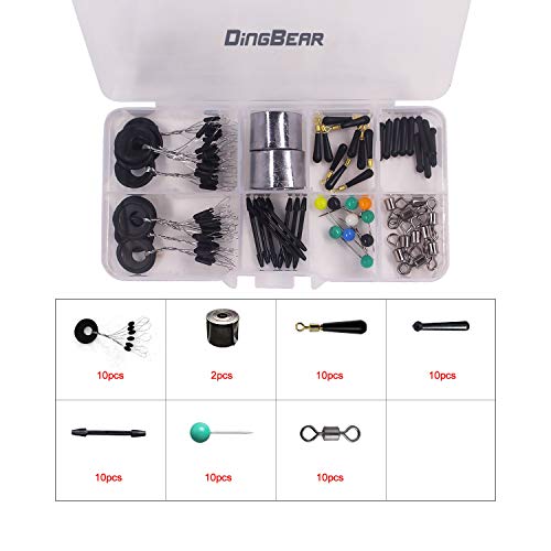 Dingbear 19 Arten von Angelzubehör Fishing Gear Set einschließlich Top Wasserfischen schwimmt Worms Jigs Tackle Box und… – Bild 3