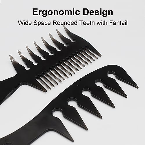 Professional 2-in-1 Mens Hairstyling Texture Comb - Image 4