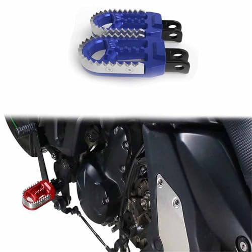 Motorrad Fußstütze Motorrad-Fußrasten Vorne Für Aprilia Dorsoduro 900 (2017 2018 2019 2020 2021 2022 2023) Fußrasten, Fußstützen, Pedale(Blu)