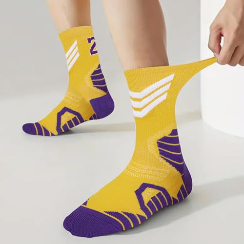 Basketball Socks - Men & Women Athletic Running Compression Cushion Team Number Socks4